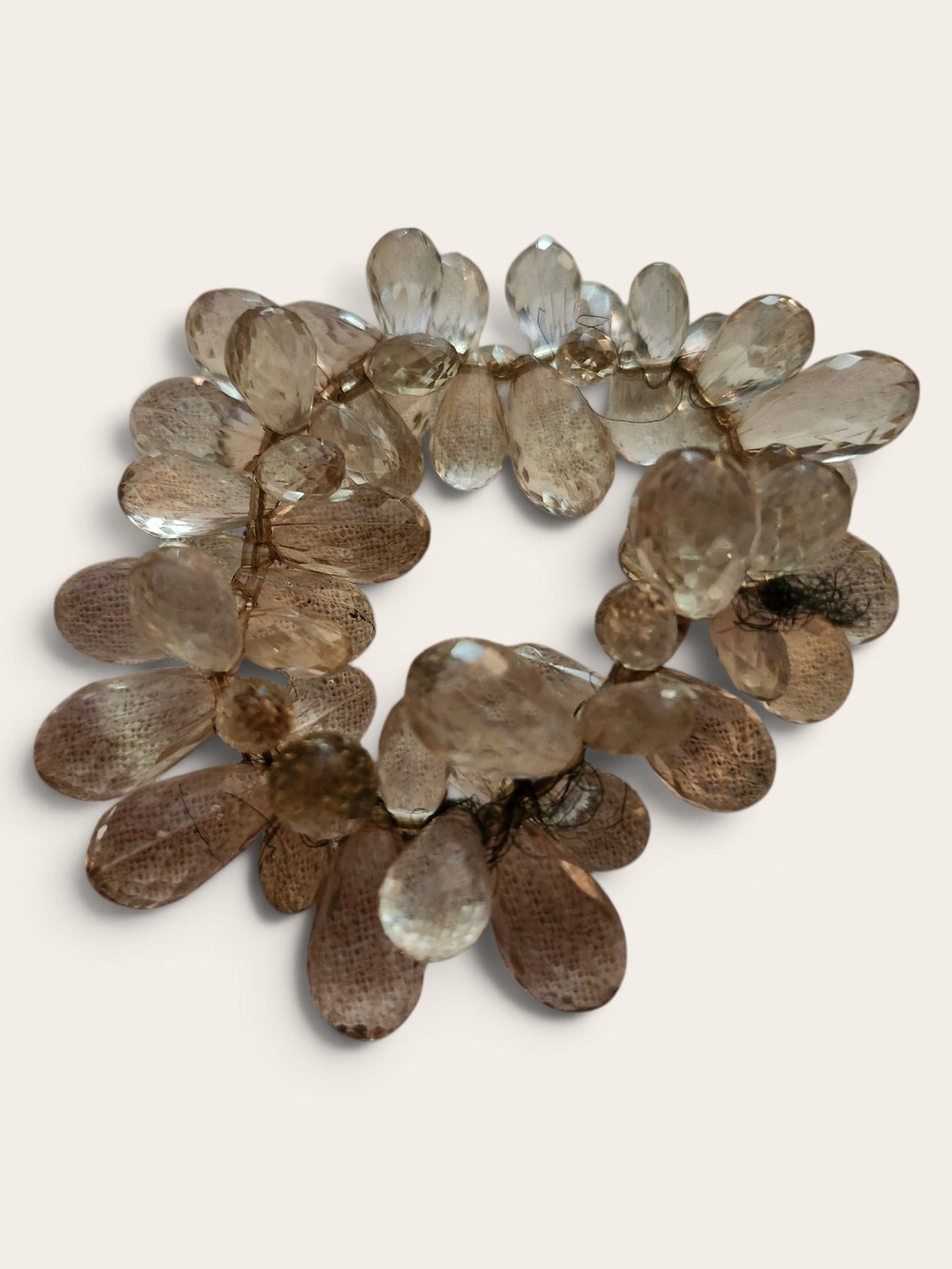 Smoky Quartz EUC Teardrop Statement Bracelet - Neutral